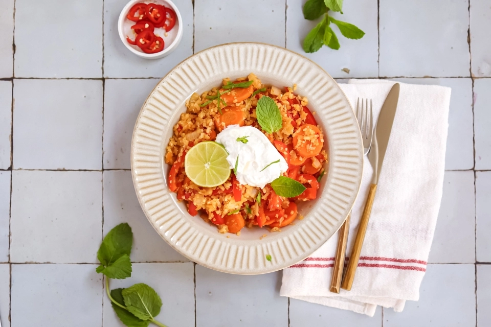 Rice and veggie dish