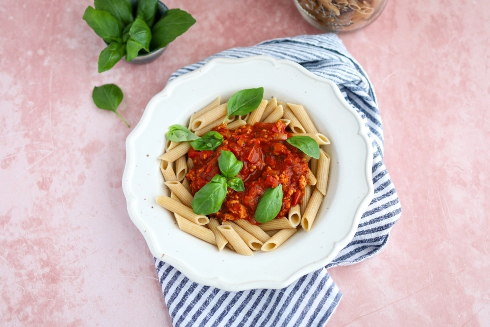 Turkey bolognese penne