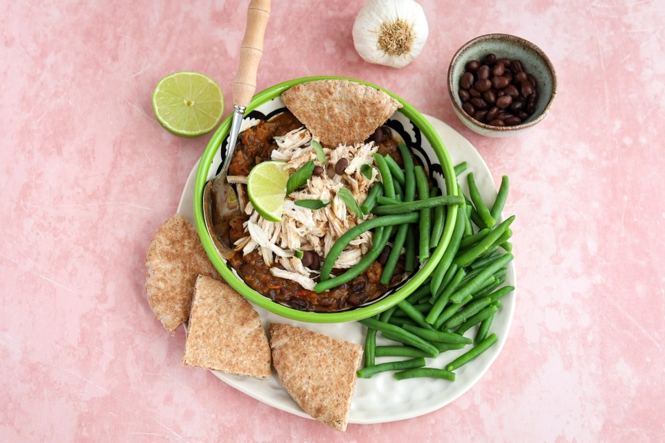 Pulled chicken in black bean sauce