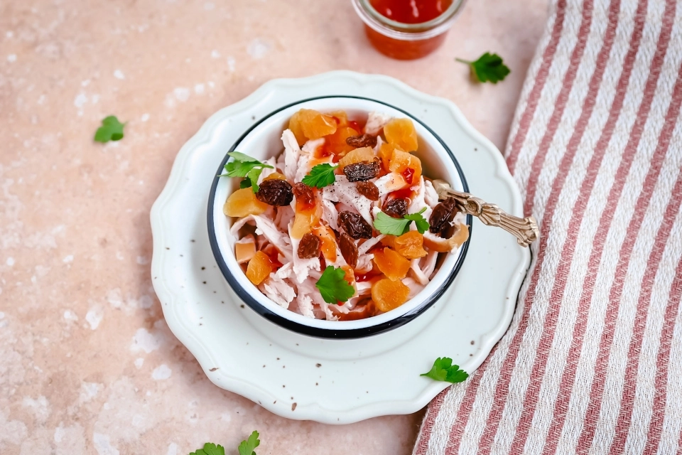 Pulled chicken snack