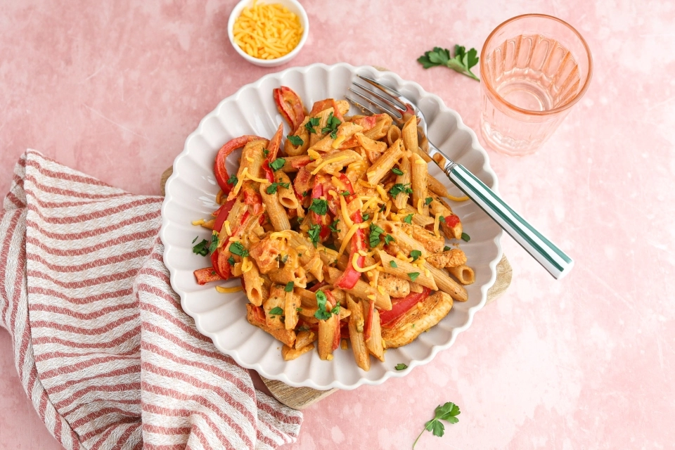 Chicken fajita pasta