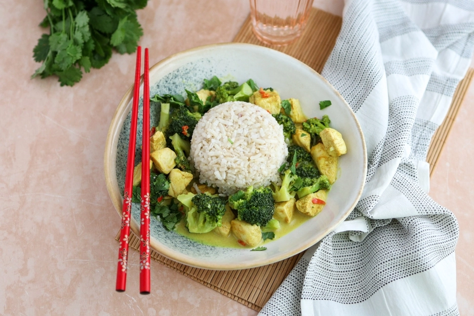 Quick chicken curry with rice